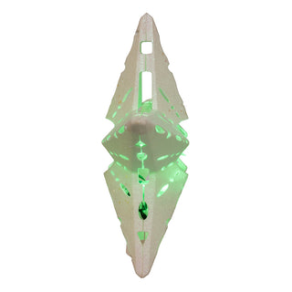 11.8" White Iridescent LED Star With Rotating Ornament Treetop AD1072