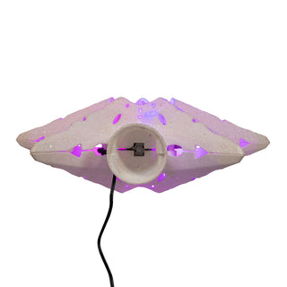 11.8" White Iridescent LED Star With Rotating Ornament Treetop AD1072
