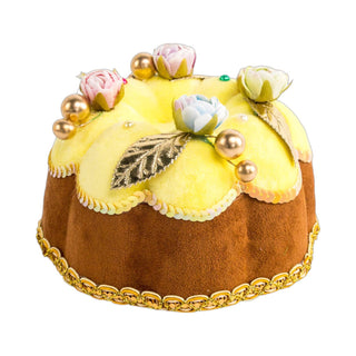 6in Yellow Iced Bundt Cake Ornament 08-00259