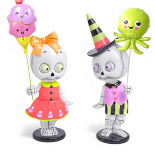 Pre-Order Halloween 13.5in Set/2 Summer Skeleton Kids 29-30468