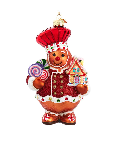 Bellissimo Glass Gingerbread Ornament