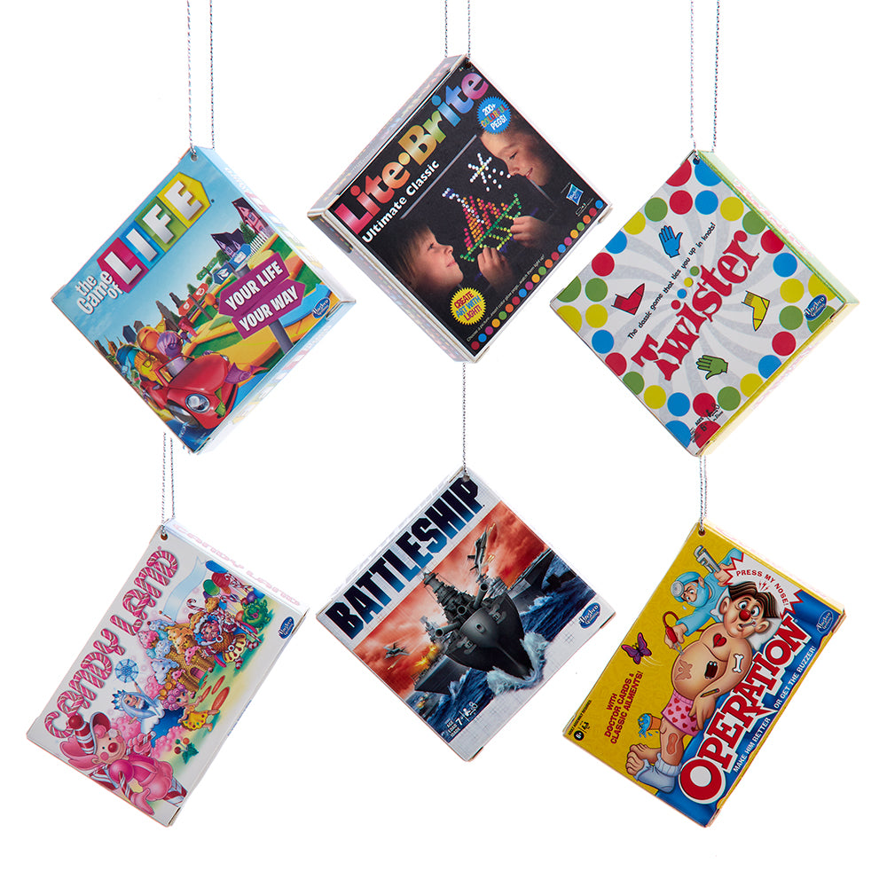 Hasbro Gaming® Retro Board Game Ornaments, 6 -Piece Set