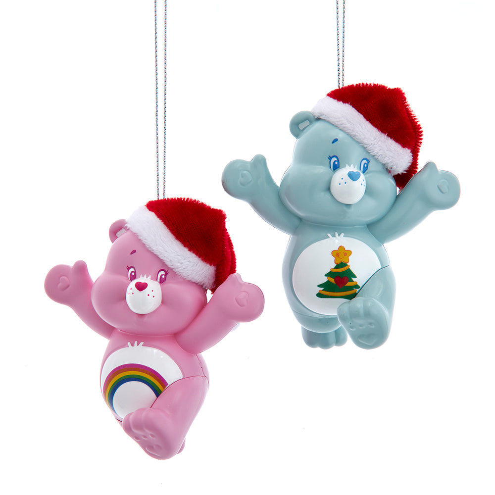 Pre-Order Kurt Adler 3" Care Bears™ With Santa Hat Ornaments Set BR1252