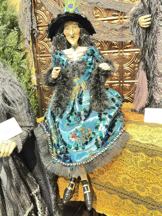 Karen Didion Glitzy Peacock Witch HA26-26