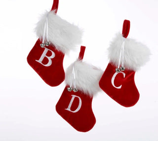 PRE-ORDER Red Monogrammed Miniature Stocking Assortment C1257