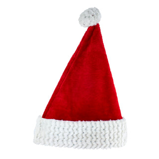 17" Red Plush Santa Hat With White Cuff C1982