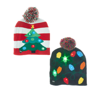 Childs Novelty Battery-Operated LED Christmas Hat Gingerbread Lights Snowman CC5548