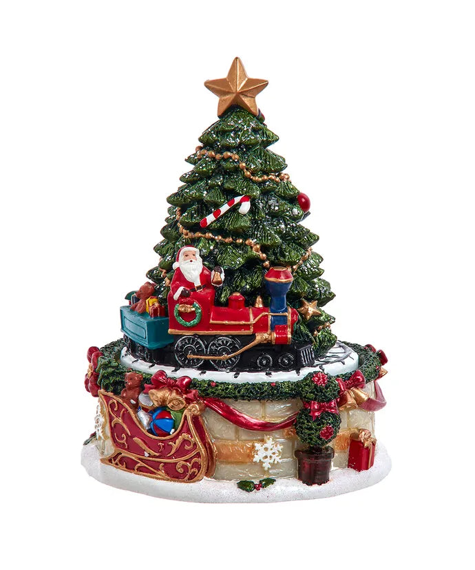 6" Wind-Up Musical Christmas Tree Revolving Box