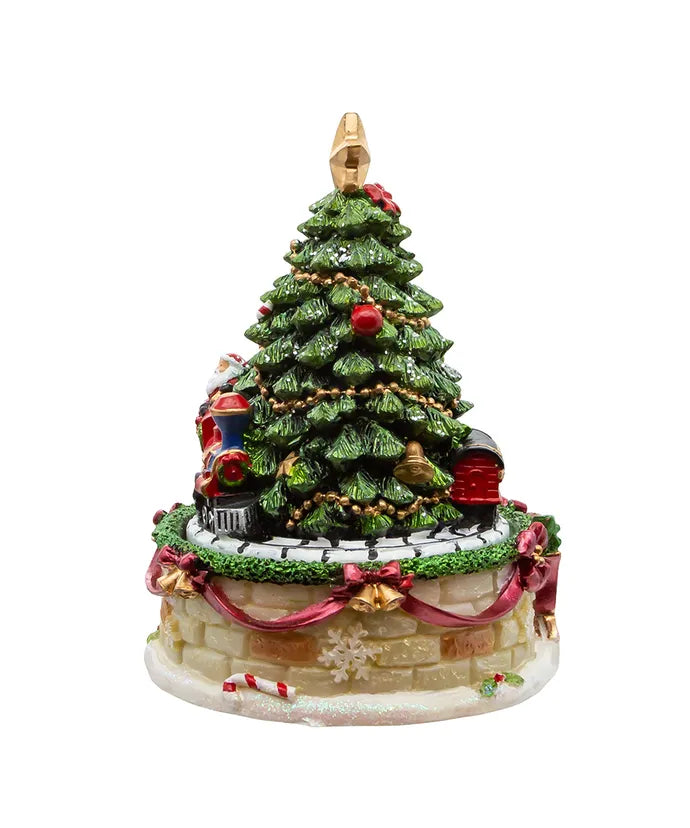 6" Wind-Up Musical Christmas Tree Revolving Box