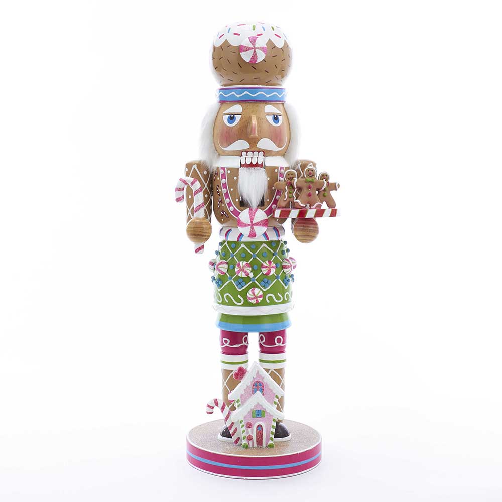 Kurt Adler 16" Gingerbread Pink House Nutcracker