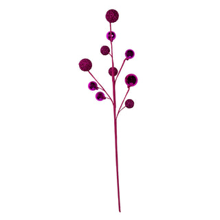 Retro Pink Ball Spray Christmas Tree Pick C9580 Bedazzled