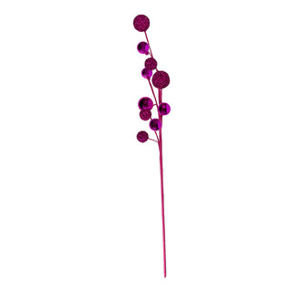 Retro Pink Ball Spray Christmas Tree Pick C9580 Bedazzled