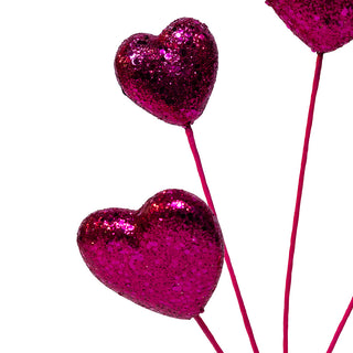 Pink Glitter Heart Spray C9598