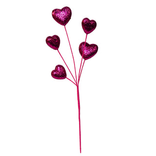 Pink Glitter Heart Spray C9598
