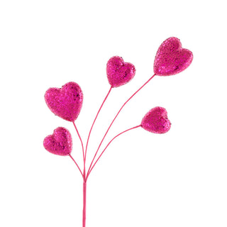 Pink Glitter Heart Spray C9598