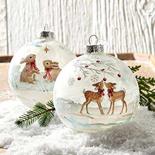 Winter Wonders Rabbit Deer Ball Ornament 4624808