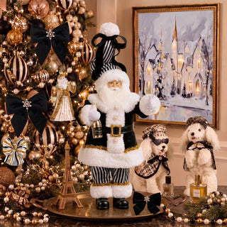 Raz 18" Black and White Champagne Santa 4615518
