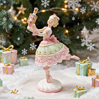 8in Pastel Cake Dancer w/Nutcracker 29-30617