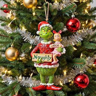 Jim Shore Dr Suess Collection - Grinch and Cindy Lou with Sign 6018968