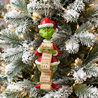 Jim Shore Dr Suess Collection - Grinch with List Ornament 6019146