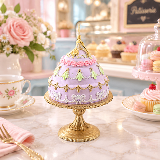 December Diamonds Patisserie Purple Cake Ornament 29-29540A