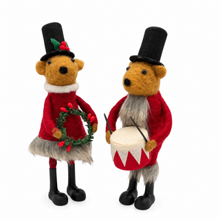 Beary Christmas Vintage Bear Ornament Set MTX76923