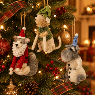 Regency 5.5" Felt Wool Winter Dogs Set MTX79422