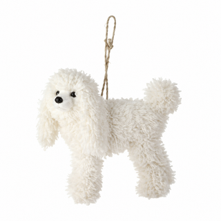 Regency 5" Faux Fur White Poodle Dog Christmas Ornament MTX74312
