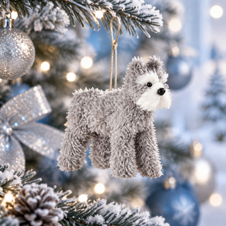 Regency 5" Faux Fur Schnauzer Dog Christmas Ornament MTX74312