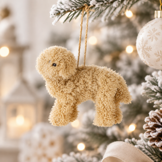 Regency 5" Faux Fur Brown Poodle Doodle Dog Christmas Ornament MTX74312