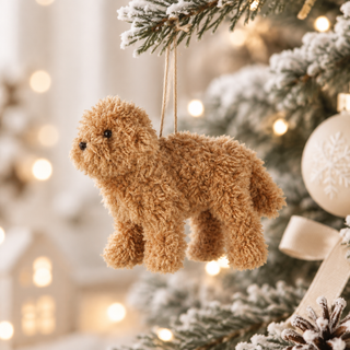Regency 5" Faux Fur Poodle Doodle Dog Christmas Ornament MTX74312