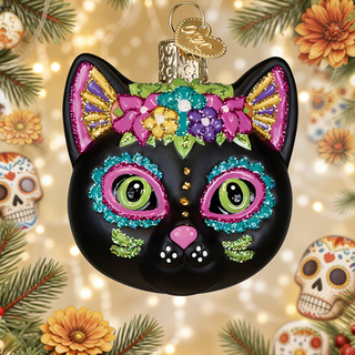 Day Of The Dead Dia De Los Muertos Black Cat Ornament 26099