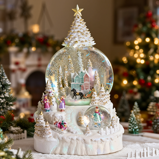 RAZ Animated Frozen Elegance Lighted Water Globe 4640537