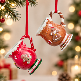 Gingerbread Cup Ornament Set J7867
