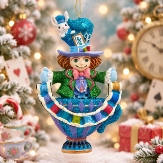 Alice In Wonderland Hatter Teacup Ornament E1205