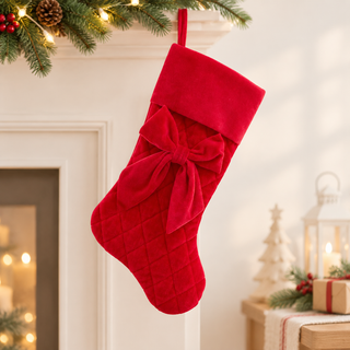 20.5" Red Bow Stocking SG0324