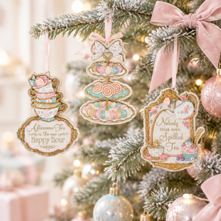 Whimsical Patisserie High Tea Party Ornament Set T3926
