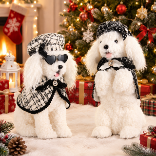 Black and White French Poodle Set 4614007