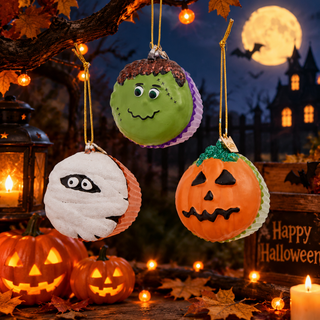 Noble Gems™ Glass Halloween Cupcake Ornament Set HW1946
