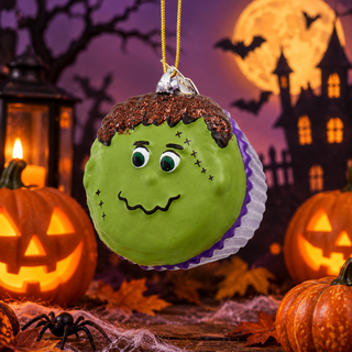 Noble Gems™ Glass Halloween Frankenstein Cupcake Ornament HW1946-FRK
