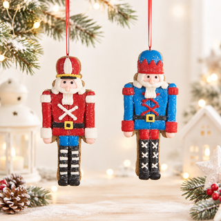 Gingerbread Soldiers Nutcracker Cookie Ornament Set 4616414