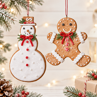 Gingerbread Snowman Ornament Set 4116521