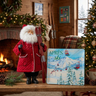 12x12" Après Sky At The Slopes Skiing Trinket Tray 4636673