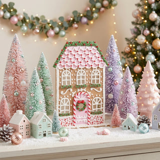 Patisserie Pink Flat Gingerbread Cottage House 4616395