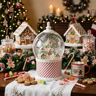 Animated Gingerbread Lighted Water Globe 4640506