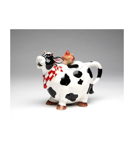 Appletree Designs Barn Yard Cow Chicken Teapot