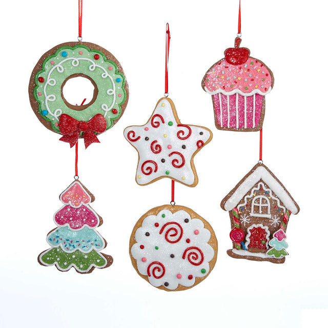 Kurt Adler Gingerbread Gingersnap Sugar Cookie Ornaments Set