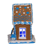 7" Gingerbread LED Hanukkah House Table Piece