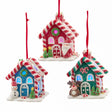 Kurt Adler LED Lighted Gingerbread House Ornament Green Blue Santa Reindeer