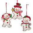 Kurt Adler Gingerbread Snowman Ornaments Set of 3